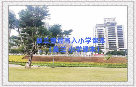 桑兰曾经写入小学课本。（桑兰 小学课本）